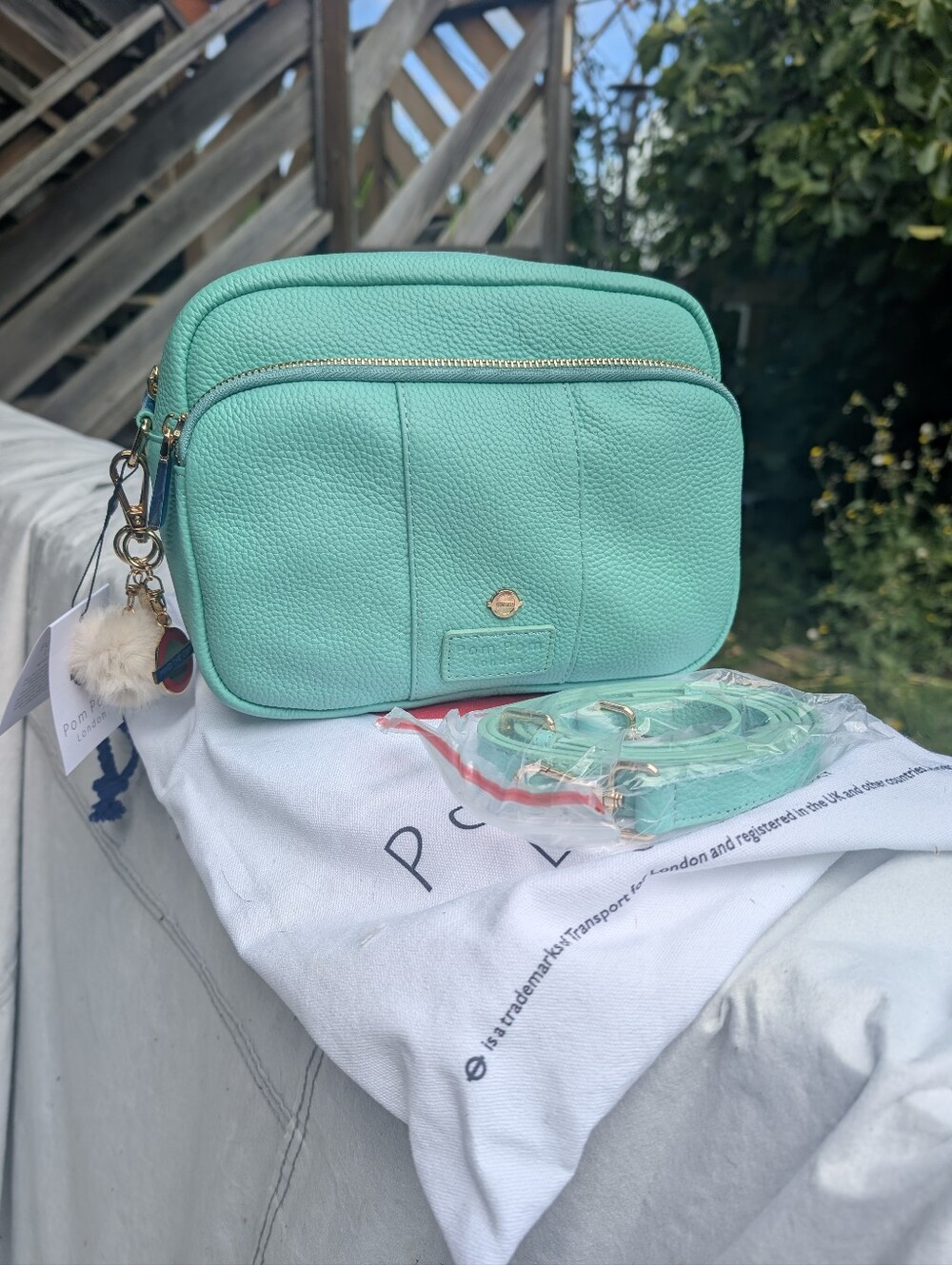 Pom Pom London Original Plus TFL Waterloo and City Line Aqua NWT